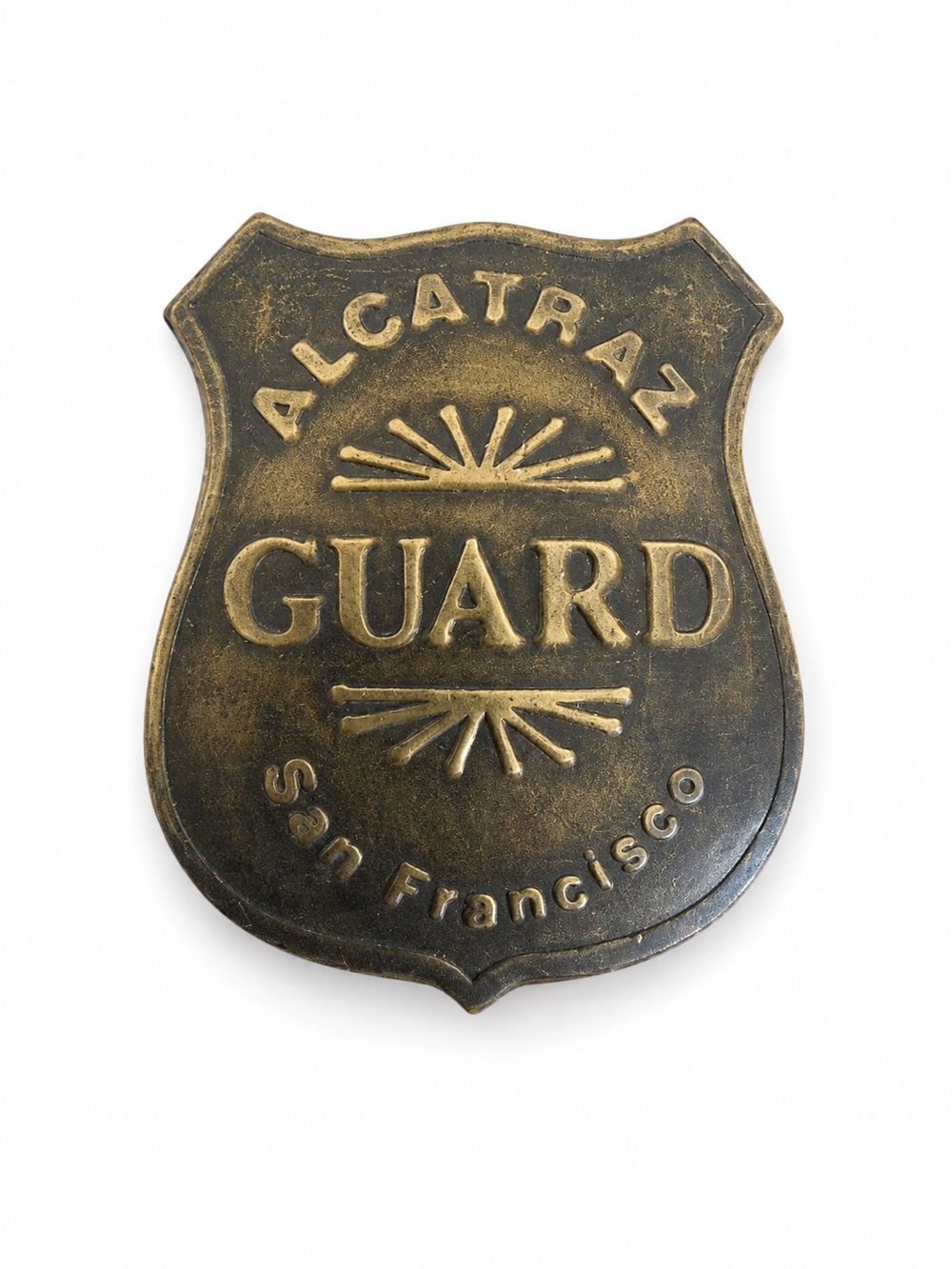 NEW Western Brass Badge Alcatraz San Francisco Guard